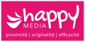 HAPPY MEDIA logo fond rose copie